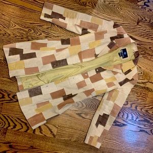 Y2K 90s classic brown patchwork jacket
